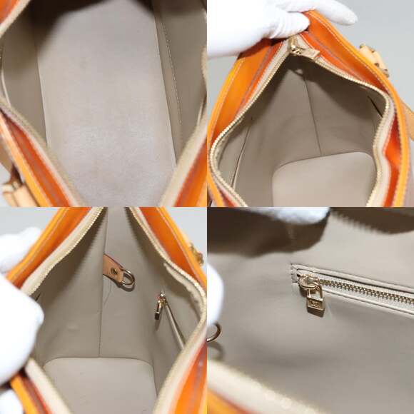 LOUIS VUITTON Monogram Vernis Houston Hand Bag Jaune M91121 - Picture 12 of 13